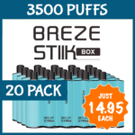 20 PACK MINT ICE – BREZE STIIK BOX – 3500 PUFFS
