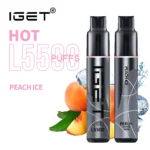 PEACH ICE – IGET HOT – 5500 PUFFS