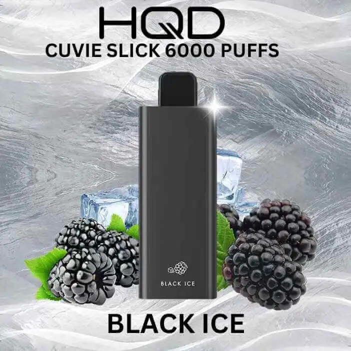 HQD-Cuvie-Slick-6000-Black-Ice.webp BLACK ICE – HQD SLICK – 6000 PUFFS - Image 1