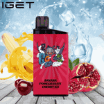 BANANA POMEGRANATE CHERRY ICE – IGET BAR – 3500 PUFFS