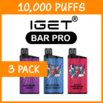 3 PACK – IGET BAR PRO – 10000 PUFFS