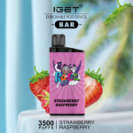 STRAWBERRY RASPBERRY – IGET BAR – 3500 PUFFS