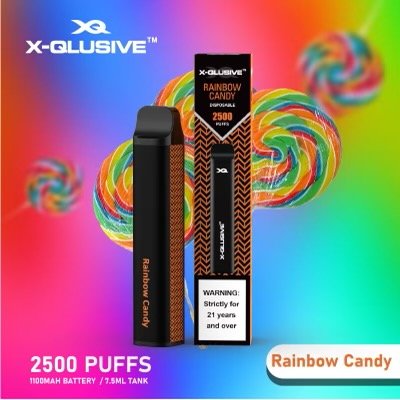 IMG_4485.jpg X-QLUSIVE RAINBOW CANDY – 2500 PUFFS - Image 1