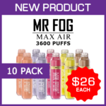 MR FOG MAX AIR – 3600 PUFFS – 10 PACK