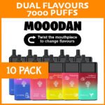 10 PACK – MOOODAN DUAL FLAVOUR – 7000 PUFFS