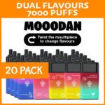 20 PACK – MOOODAN DUAL FLAVOUR – 7000 PUFFS