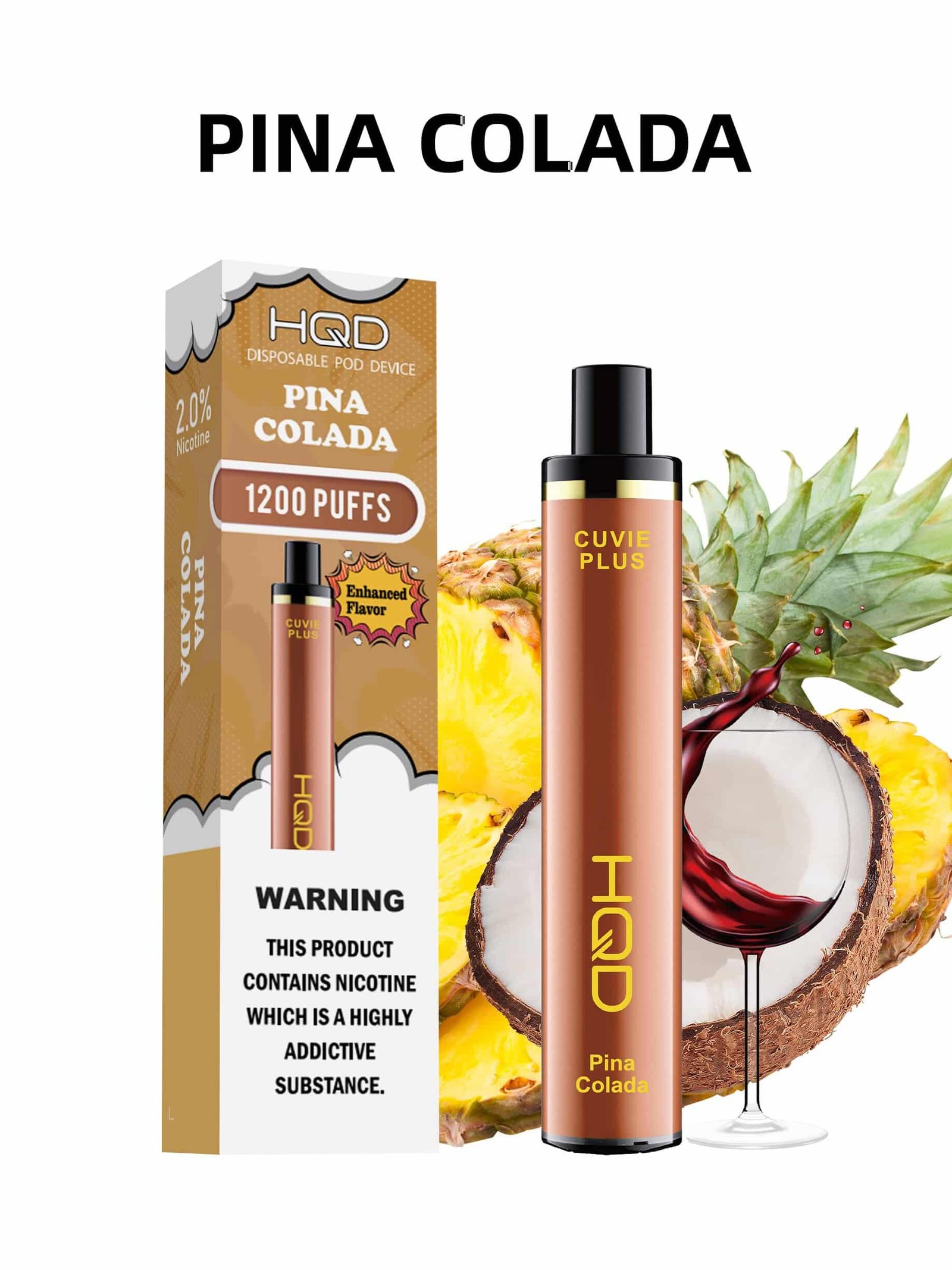 PINA-COLADA.jpeg HQD CUVIE PLUS PINA COLADA – 1200 PUFFS - Image 1