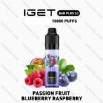 IGET BAR PLUS S3 KIT – Passion Fruit Blueberry Raspberry