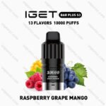 IGET BAR PLUS S3 POD – Raspberry Grape Mango