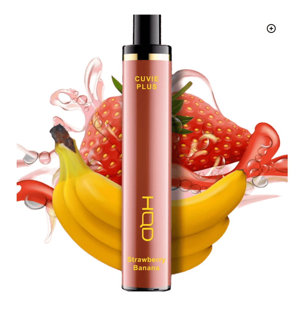 STRAWBERRY-BANANA.png HQD CUVIE PLUS STRAWBERRY BANANA – 1200 PUFFS - Image 1