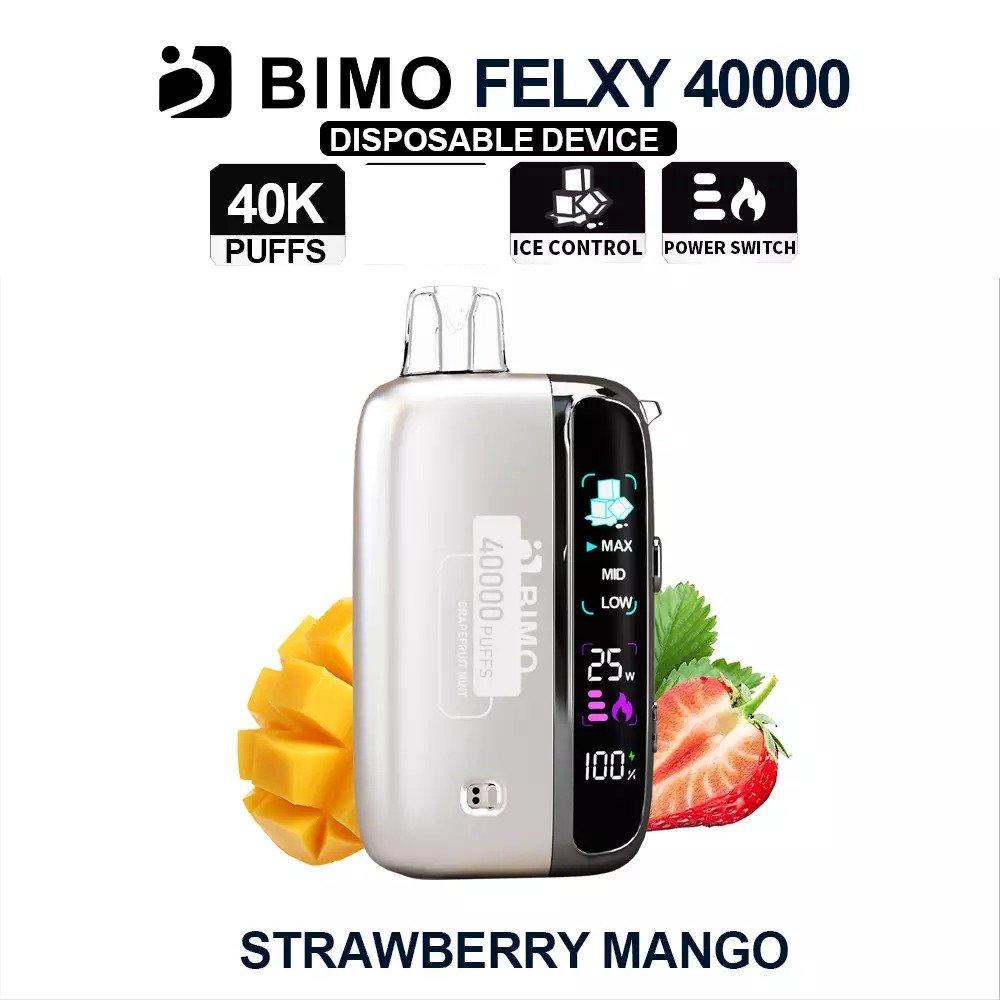 STRAWBERRY-MANGO1.jpg BIMO FELXY 40000 Kit – Strawberry Mango - Image 1