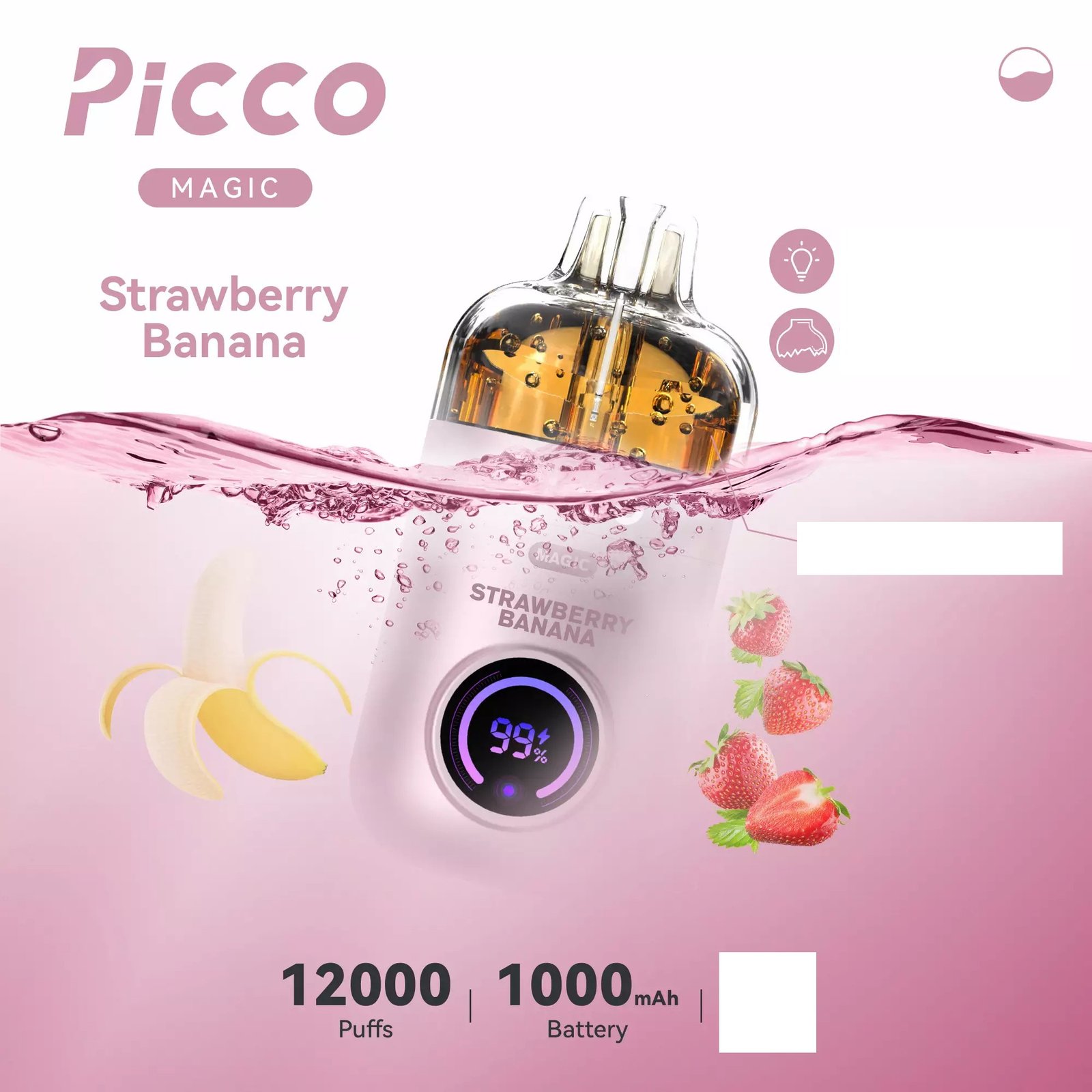 Strawberry-Banana.jpg PICCO MAGIC 12000 – Strawberry Banana - Image 1