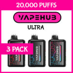 3 PACK – VAPEHUB ULTRA – 20000 PUFFS