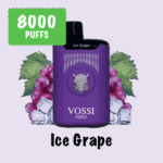 ICE GRAPE – VOSSI – 8000 PUFFS
