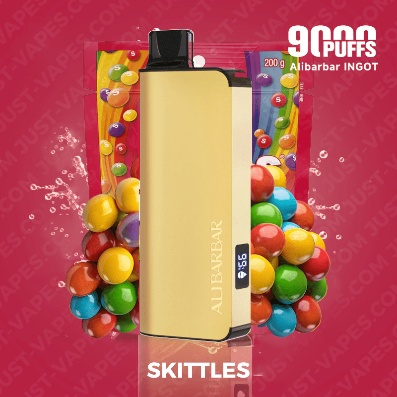 alibarbar-vape-9000-SKITTLES.png SKITTLES – ALIBARBAR INGOT – 9000 PUFFS - Image 1