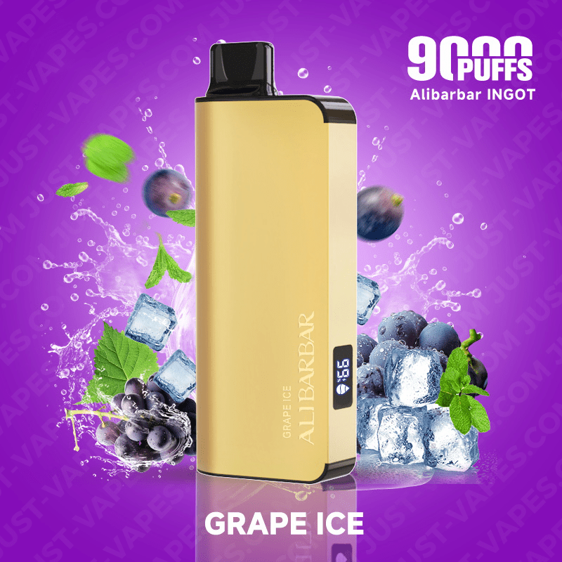 alibarbar-vape-9000-grape-ice-ingot.png GRAPE ICE – ALIBARBAR INGOT – 9000 PUFFS - Image 1