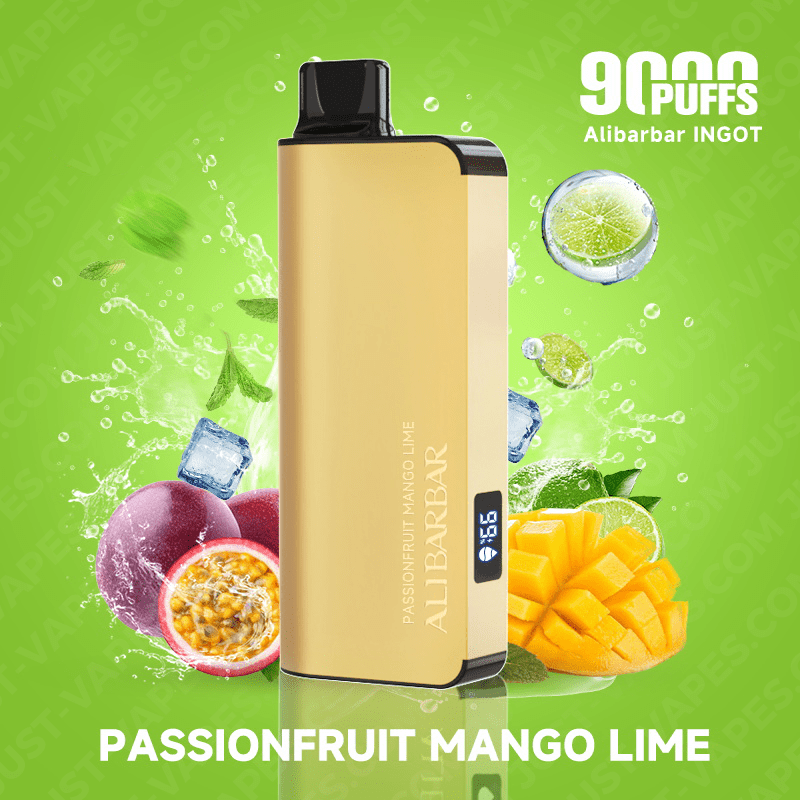 alibarbar-vape-9000-passionfruit-mango-lime-ingot.png PASSIONFRUIT MANGO LIME – ALIBARBAR INGOT – 9000 PUFFS - Image 1