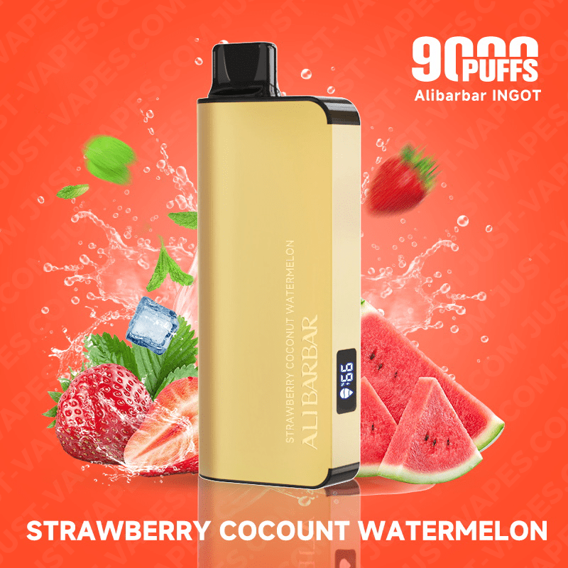 alibarbar-vape-9000-strawberry-coconut-watermelon-ingot.png STRAWBERRY COCONUT WATERMELON – ALIBARBAR INGOT – 9000 PUFFS - Image 1