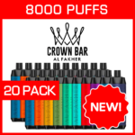 ALFAKHER CROWN BAR – 8000 PUFFS – 20 PACK