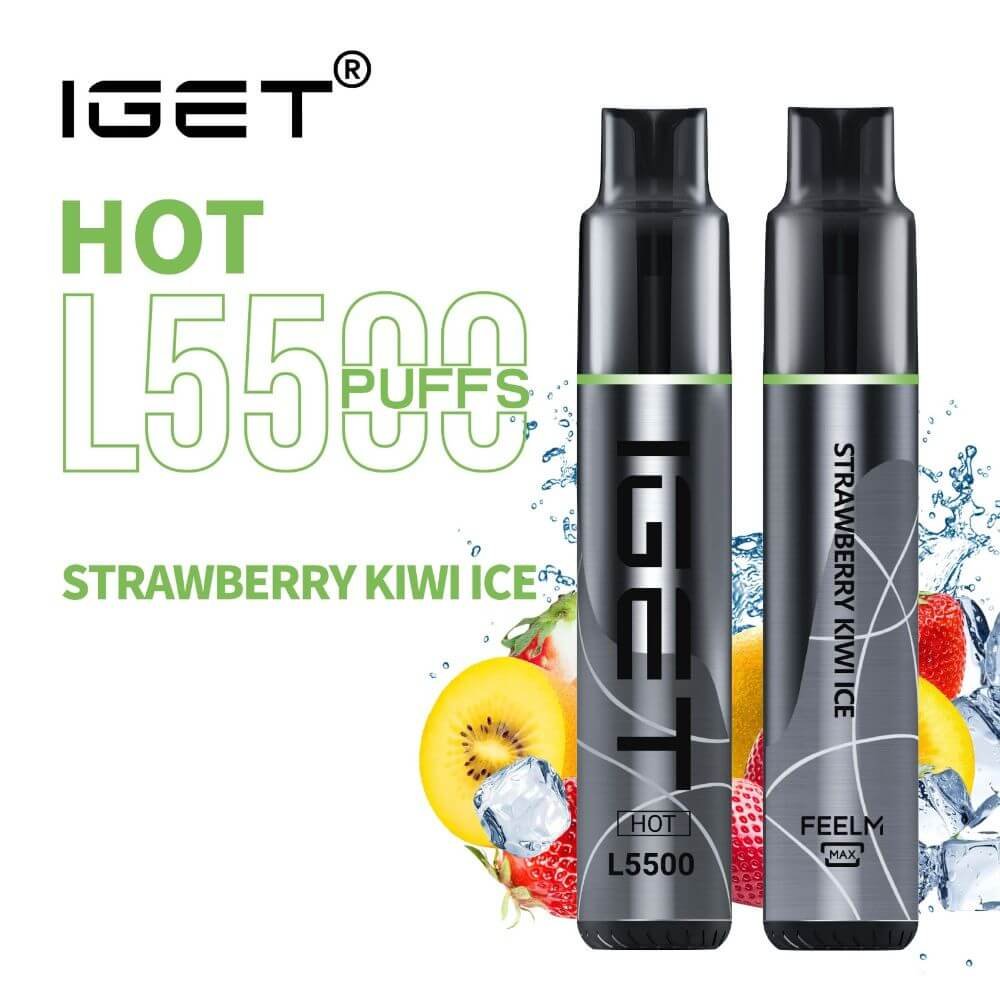 iGET-HOT-L5500-Strawberry-Kiwi-Ice-5500-Puff-Disposable-Vape-Australia-The-Vape-Bar-buy-iget-vape-online.jpg STRAWBERRY KIWI ICE – IGET HOT – 5500 PUFFS - Image 1