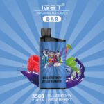 BLUEBERRY RASPBERRY ICE – IGET BAR – 3500 PUFFS