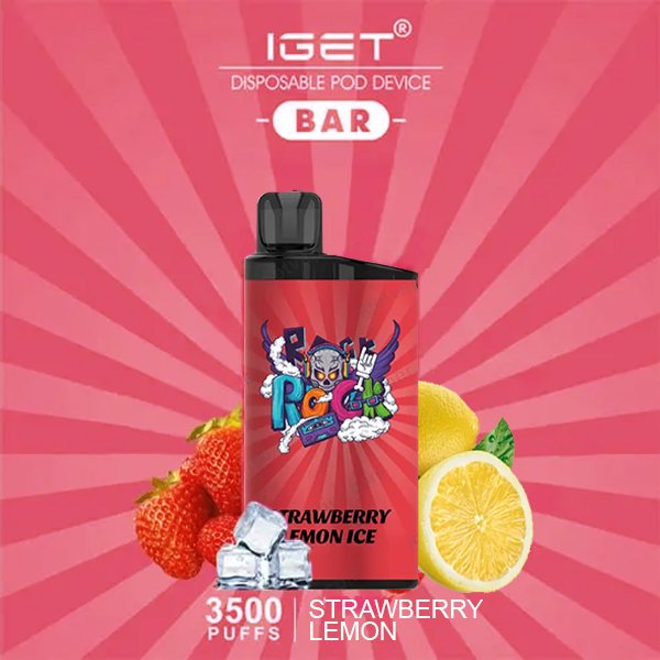 iget-bar-strawberry-lemon3.jpg STRAWBERRY LEMON ICE – IGET BAR – 3500 PUFFS - Image 1