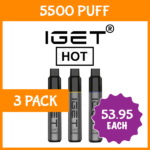 3 PACK – IGET HOT – 5500 PUFFS