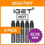 5 PACK – IGET HOT – 5500 PUFFS