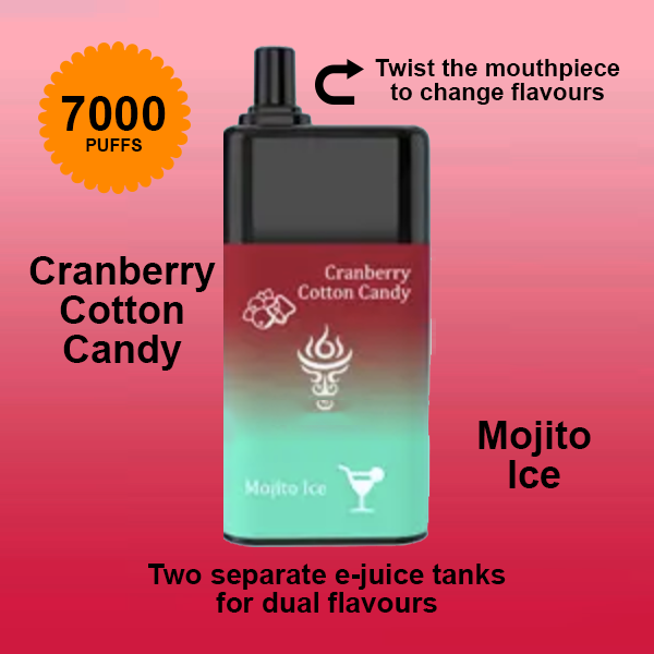 moodan-7000-12.png CRANBERRY COTTON CANDY + MOJITO ICE – MOOODAN DUAL FLAVOUR – 7000 PUFFS - Image 1